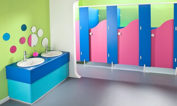 Brighten up your Primary School’s Washrooms with Brecon Range of Toilet Cubicles